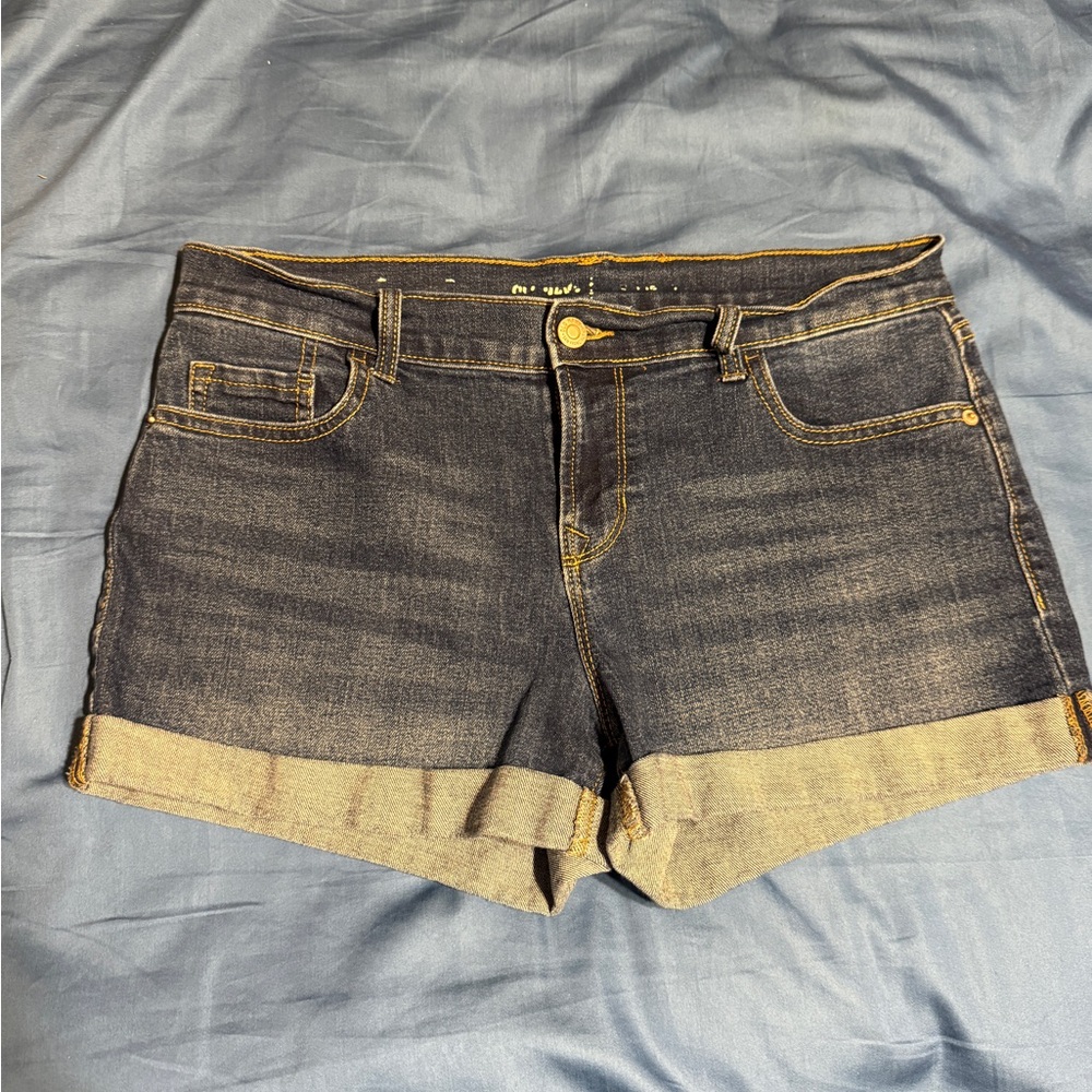 Old Navy Dark Blue Cuffed Denim Shorts